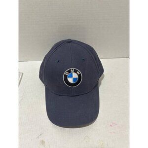 BMW Hat Cap Strap Back Navy Blue Embroidered Lifestyle One Size Mens Car Logo